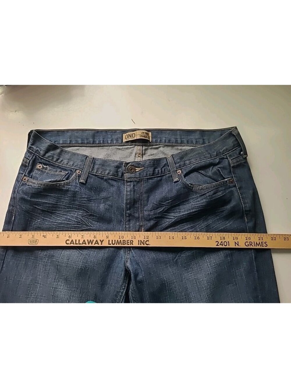 Old Navy Womens OG Loose Jeans 14 Long Blue Dark Wash Low Rise Retro Y2k - Picture 7 of 16